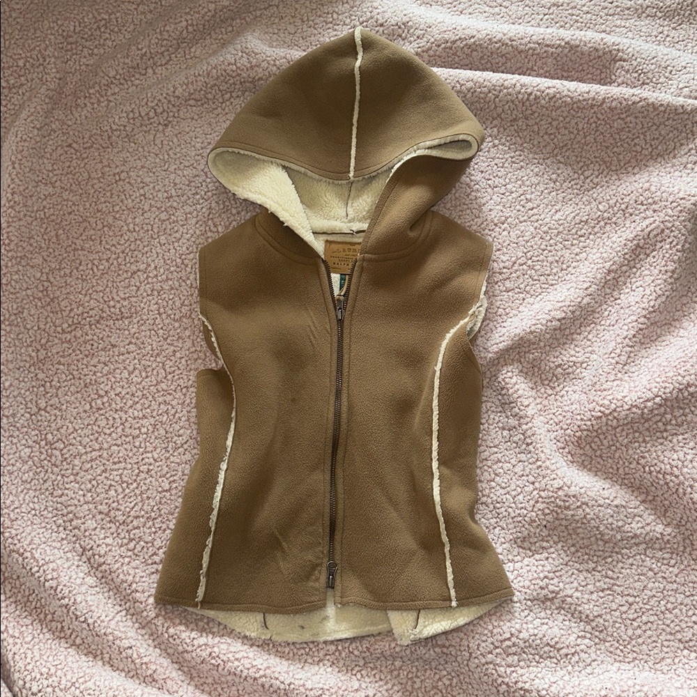 Vintage Ralph Lauren Tan Fleece Vest